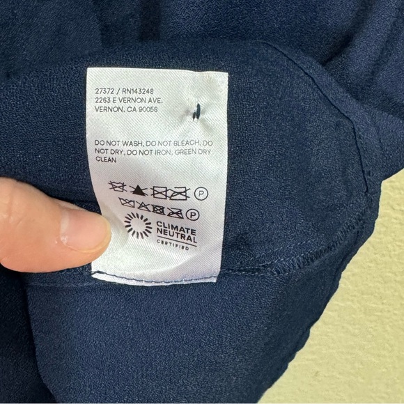 Reformation Women's Navy Lucian Mini Dress Size 2 Heart Button Preppy Party 90's - Picture 12 of 13